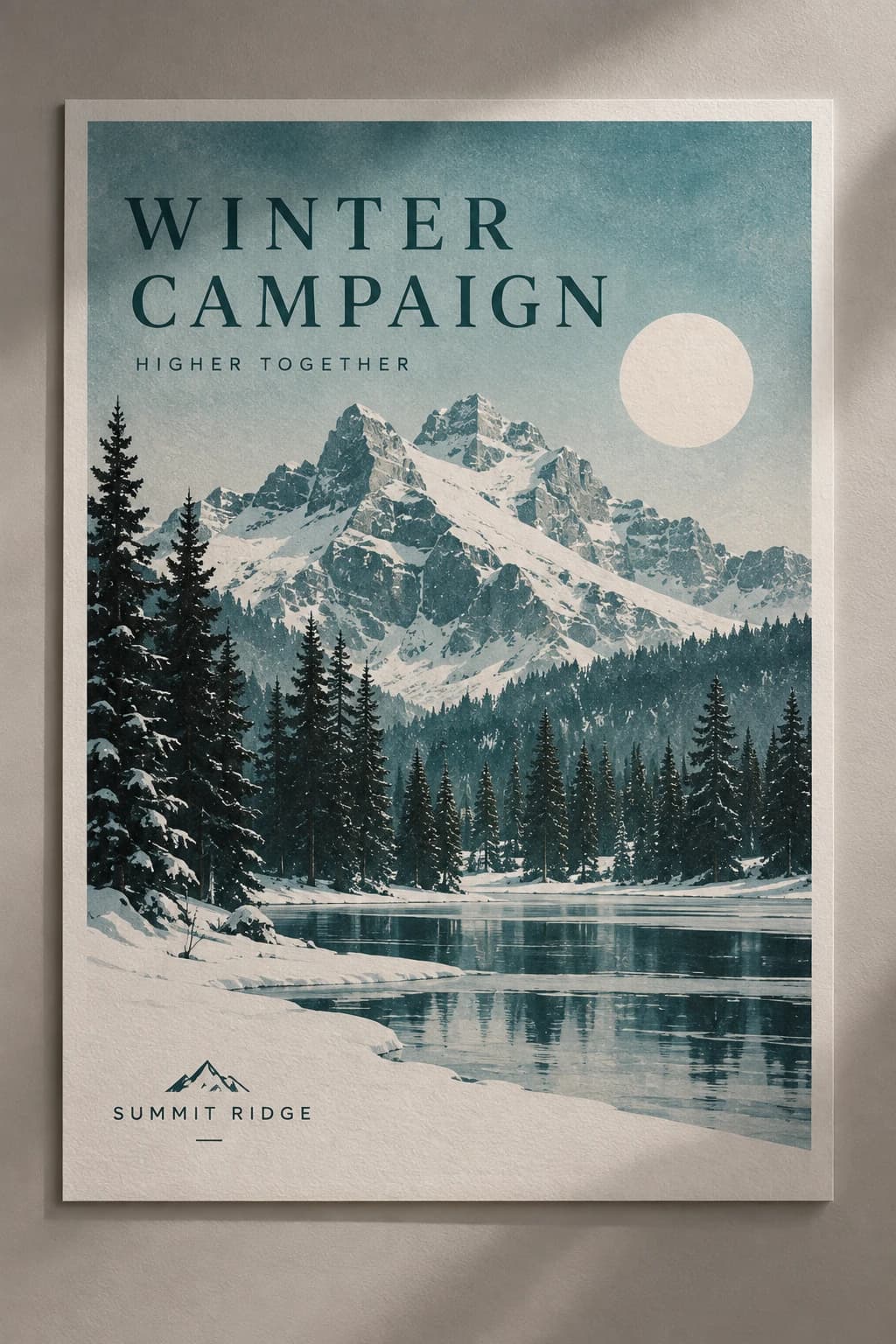 Winter Campaign poster mounted outside the Kirkgate shopping quarter, reading 'A Brighter Season Together'.